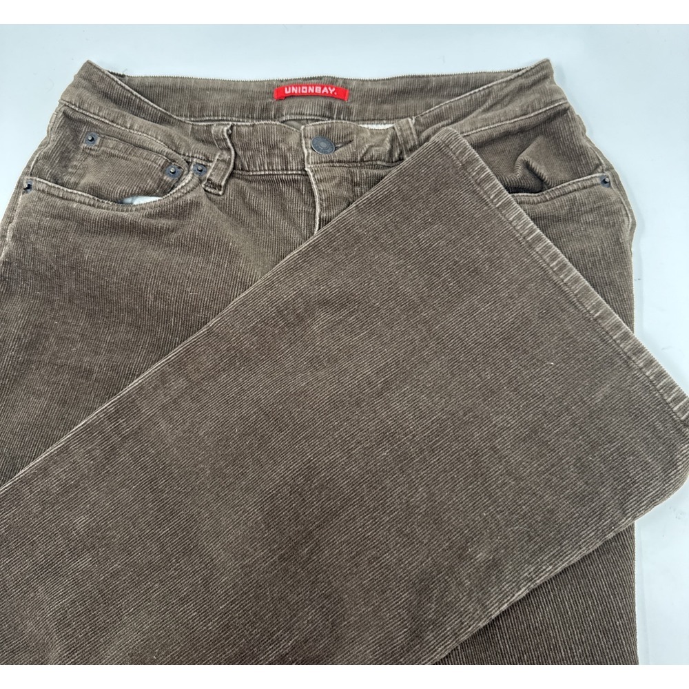 Vintage Y2K UNION‎ Bay Brown Flared Corduroy Low Rise Jeans 3